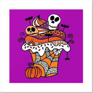 Halloween Cup Cake Posters and Art